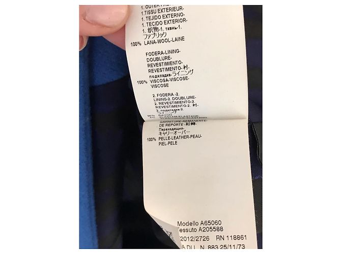 Abrigos VERSACE T.International M Lana Azul - vista 8