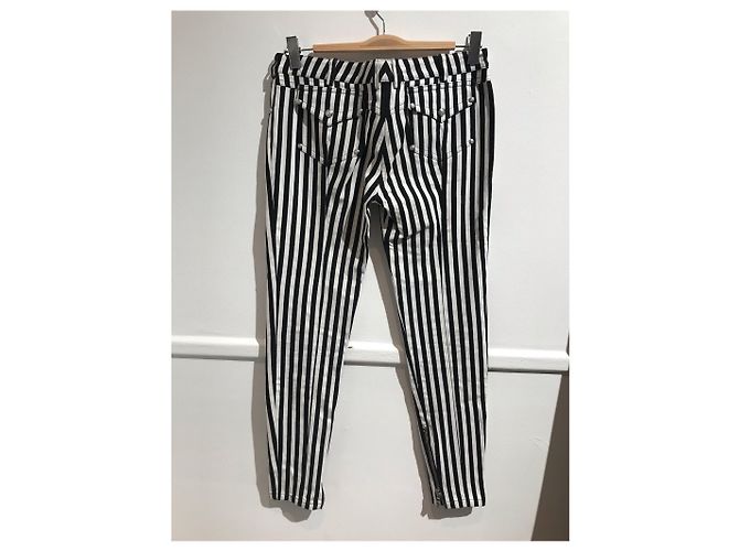 Jeans BALMAIN T.FR 40 Cotone Nero - vista 2