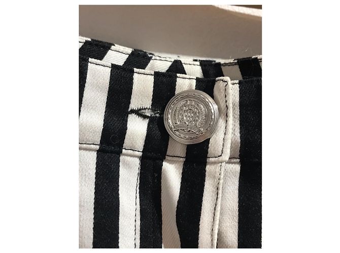Jeans BALMAIN T.FR 40 Cotone Nero - vista 3