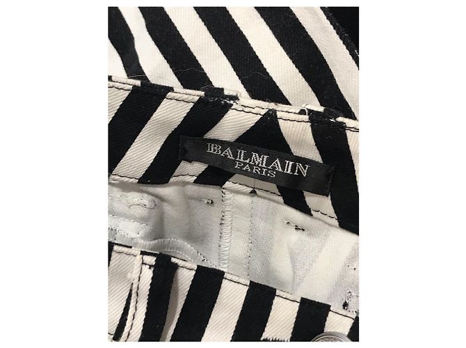 Jeans BALMAIN T.FR 40 Cotone Nero - vista 5