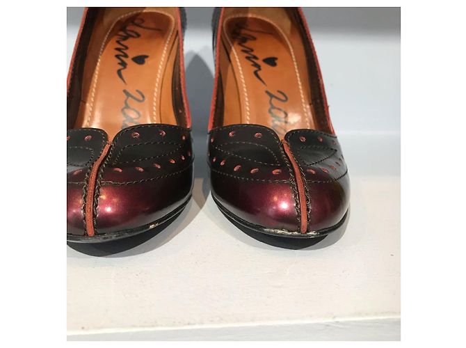 LANVIN Absätze T.EU 37.5 Leder Rot - Ansicht 3