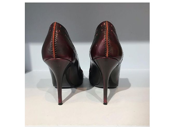 LANVIN Absätze T.EU 37.5 Leder Rot - Ansicht 4