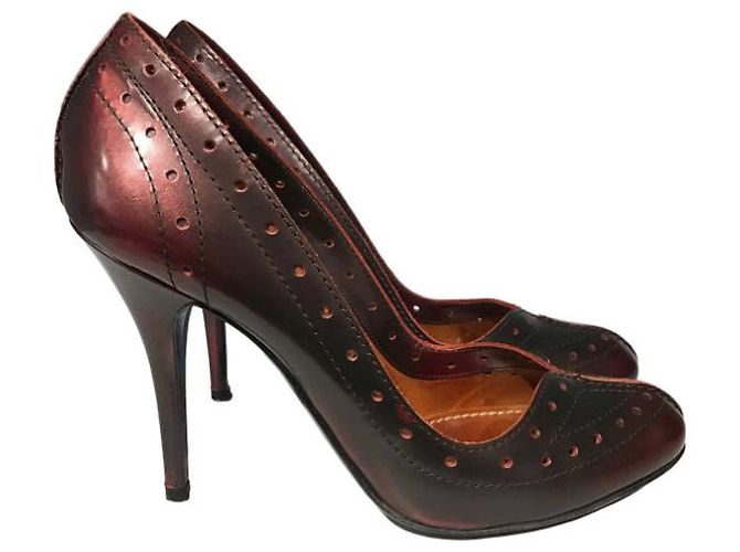 LANVIN Absätze T.EU 37.5 Leder Rot - Ansicht 7