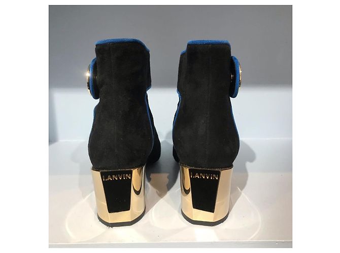Stivaletti LANVIN T.EU 37.5 Camoscio Nero - vista 4