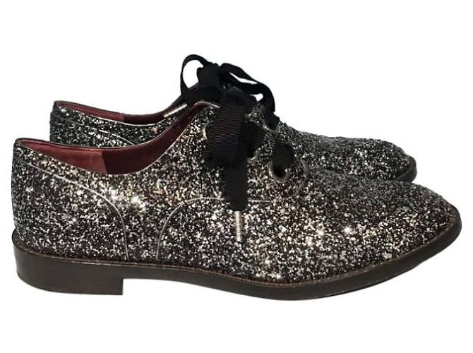 MARC JACOBS Schnürschuhe T.EU 37.5 Glitter Silber - Ansicht 6