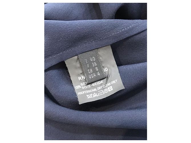 DEREK LAM Kleider T.FR 36 Seide Marineblau - Ansicht 5