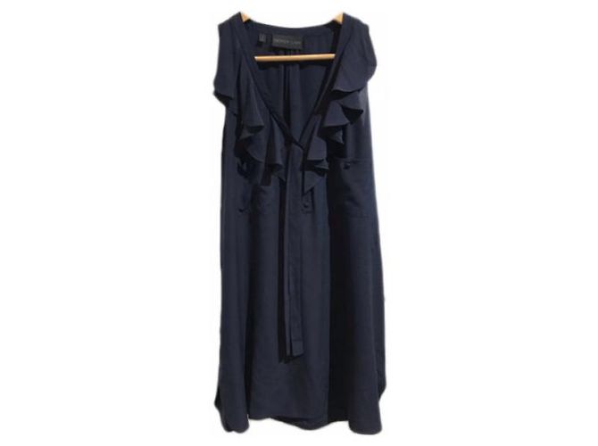DEREK LAM Kleider T.FR 36 Seide Marineblau - Ansicht 7
