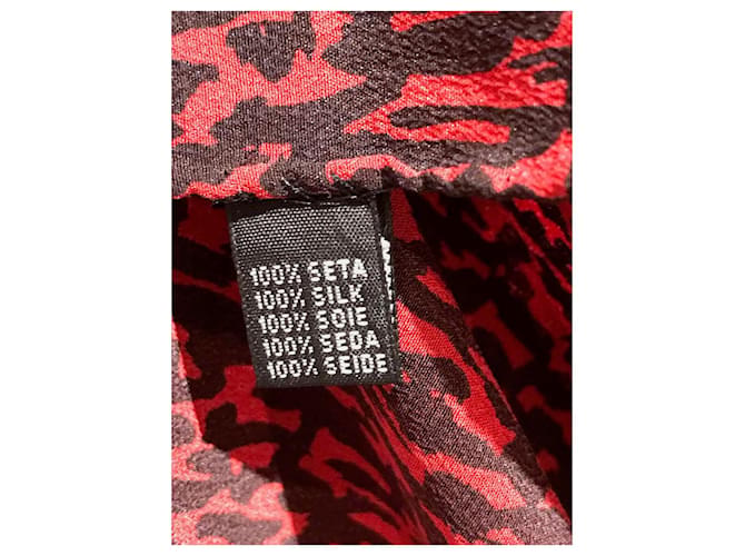 Sciarpe SAINT LAURENT T. Seta Rosso - vista 3
