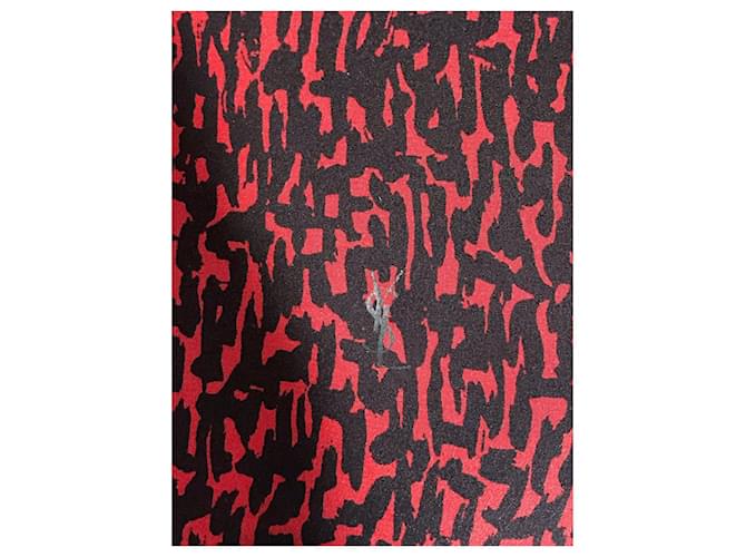Sciarpe SAINT LAURENT T. Seta Rosso - vista 4