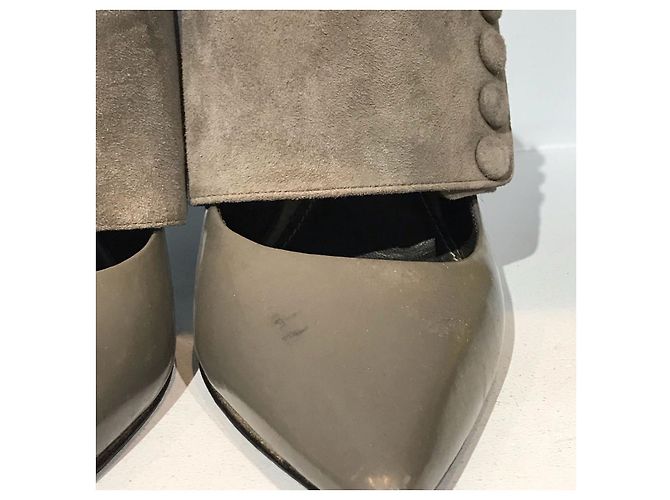 BALMAIN Absätze T.EU 40 Leder Grau - Ansicht 3