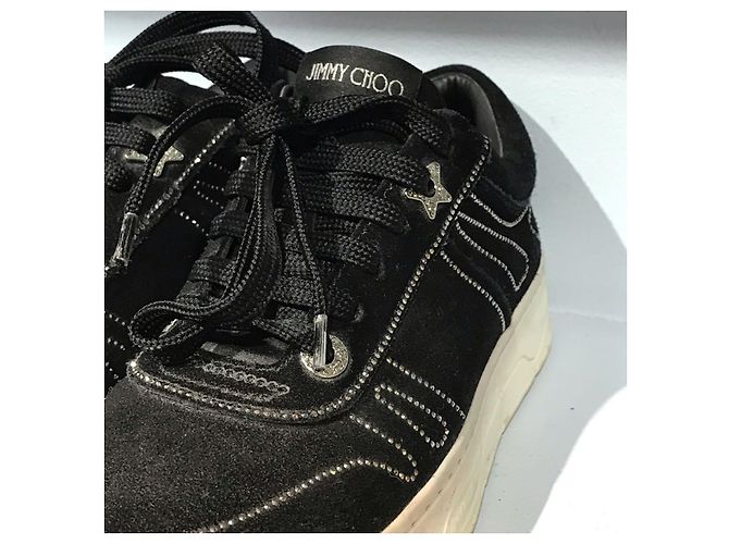 Sneakers JIMMY CHOO T.EU 37.5 Camoscio Nero - vista 4
