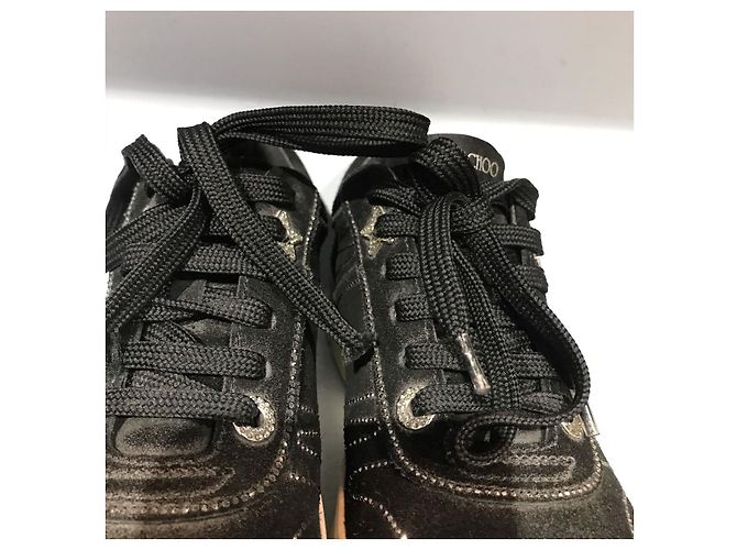 Sneakers JIMMY CHOO T.EU 37.5 Camoscio Nero - vista 5
