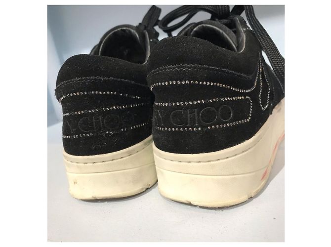 Sneakers JIMMY CHOO T.EU 37.5 Camoscio Nero - vista 8
