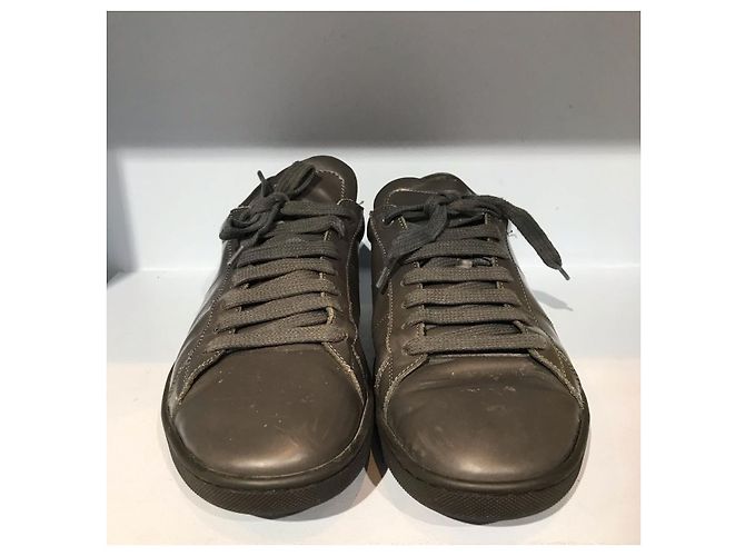 Sneakers SAINT LAURENT T.EU 43 Pelle Grigio - vista 2