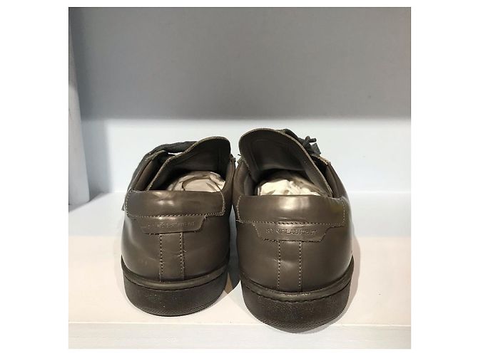 Sneakers SAINT LAURENT T.EU 43 Pelle Grigio - vista 4