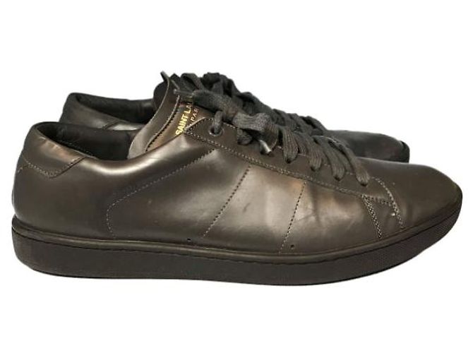 Sneakers SAINT LAURENT T.EU 43 Pelle Grigio - vista 7