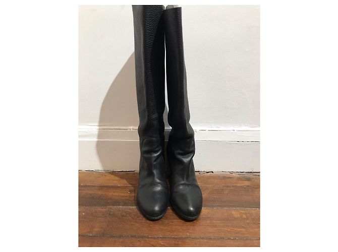 Botas SERGIO ROSSI T.EU 36 Cuero Negro - vista 4