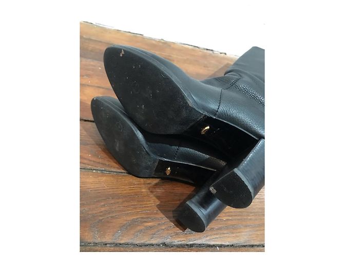 Botas SERGIO ROSSI T.EU 36 Cuero Negro - vista 6