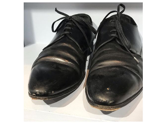 DIOR Lace ups T.EU 44 Leather Noir - vue 2