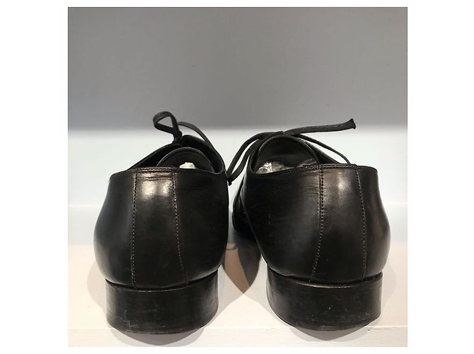 DIOR Lace ups T.EU 44 Leather Noir - vue 4