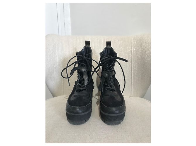 Botines LOUIS VUITTON T.EU 36.5 Cuero Negro - vista 2