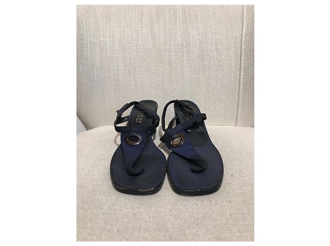 Sandali GUCCI T.EU 38.5 Tessuto Blu - vista 2