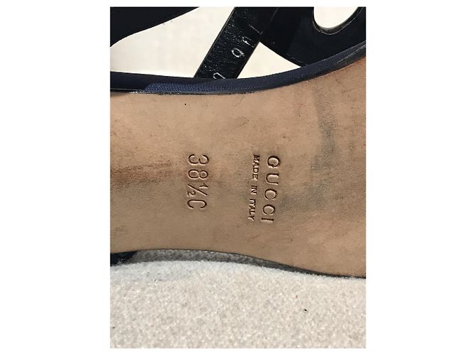 Sandali GUCCI T.EU 38.5 Tessuto Blu - vista 6