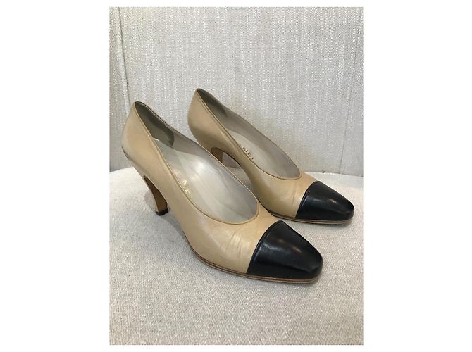 CHANEL Absätze T.EU 37 Leder Beige - Ansicht 3