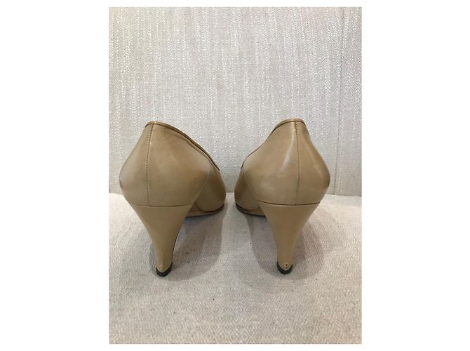 CHANEL Absätze T.EU 37 Leder Beige - Ansicht 4