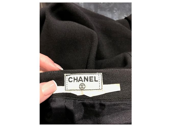 Faldas CHANEL T.International S Sintético Negro - vista 3