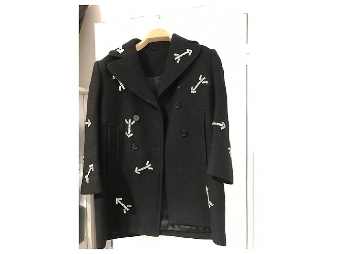 Abrigos CARVEN T.Internacional M Lana Negro - vista 2