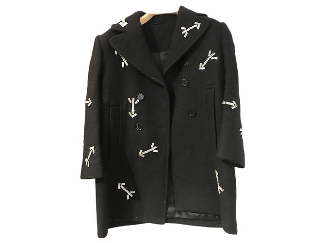 Abrigos CARVEN T.Internacional M Lana Negro - vista 6