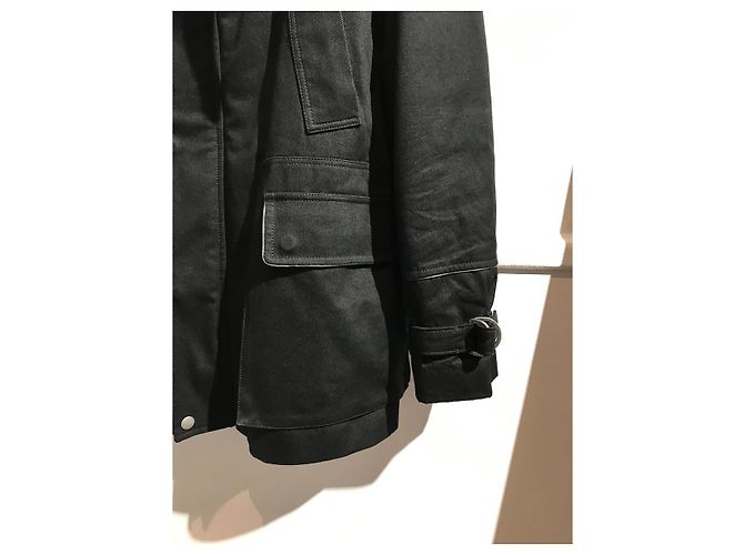 Abrigos SAINT LAURENT T.International M Algodón Negro - vista 2