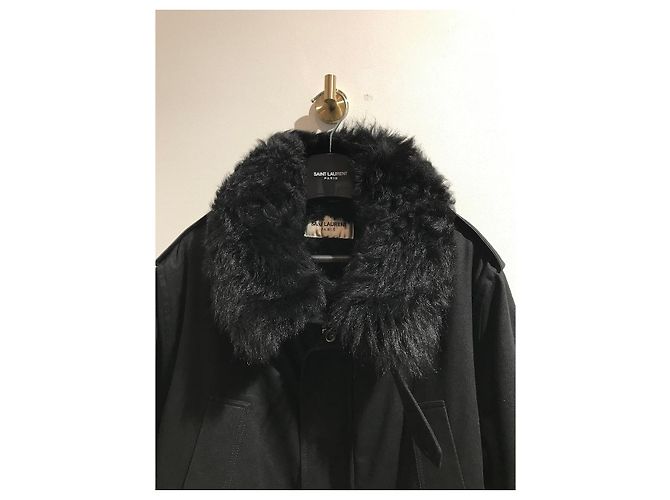 Abrigos SAINT LAURENT T.International M Algodón Negro - vista 3