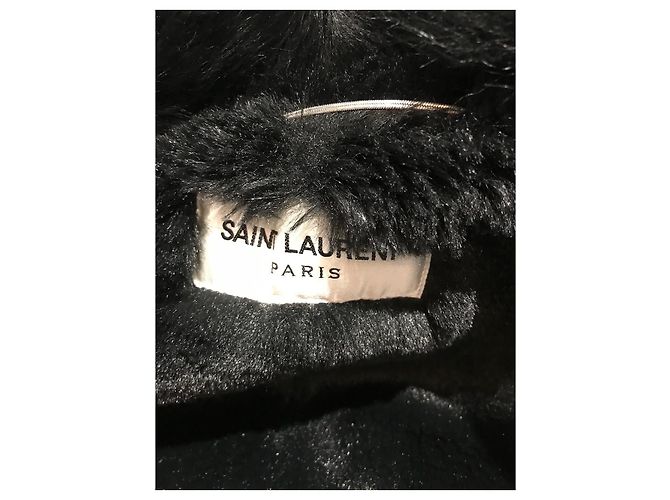 Abrigos SAINT LAURENT T.International M Algodón Negro - vista 6