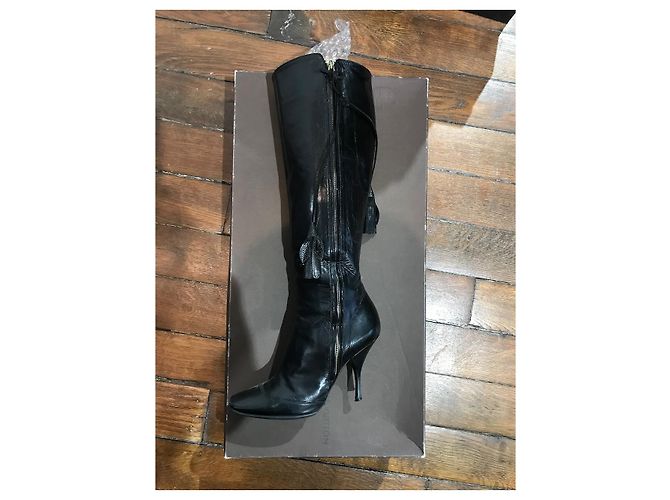 Botas LOUIS VUITTON T.EU 36.5 Cuero Negro - vista 6