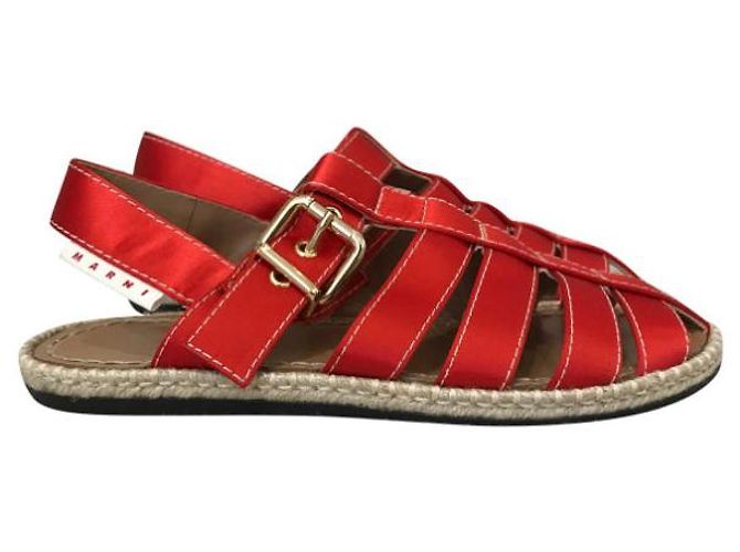 Sandali MARNI T.EU 38 Tessuto Rosso - vista 11