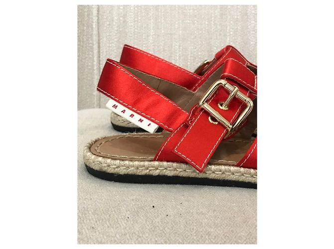 Sandali MARNI T.EU 38 Tessuto Rosso - vista 5