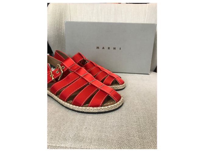 Sandali MARNI T.EU 38 Tessuto Rosso - vista 9