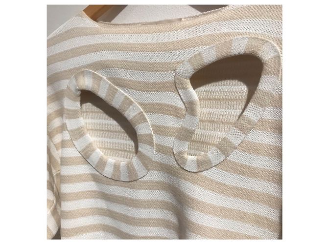 Céline CELINE Strickwaren T.International XS Baumwolle Beige - Ansicht 3