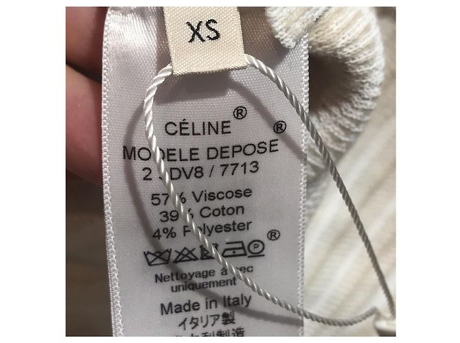 Céline CELINE Strickwaren T.International XS Baumwolle Beige - Ansicht 5