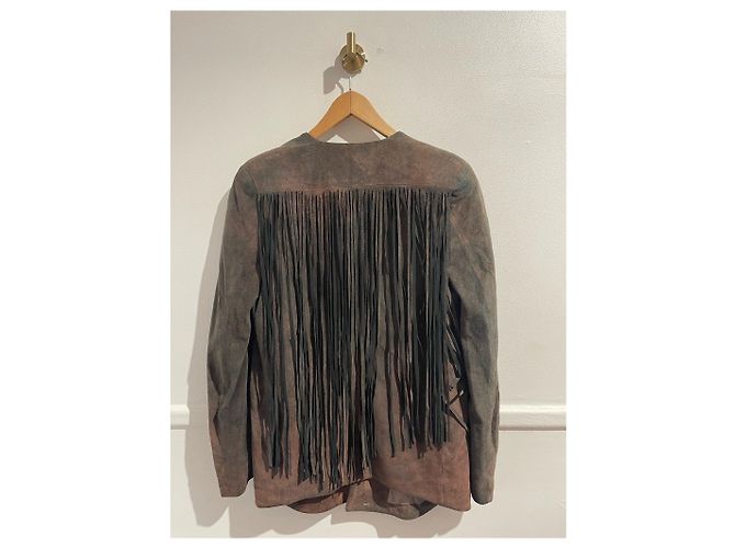 Giacca ACNE STUDIOS T.FR 38 in suede Marrone - vista 3