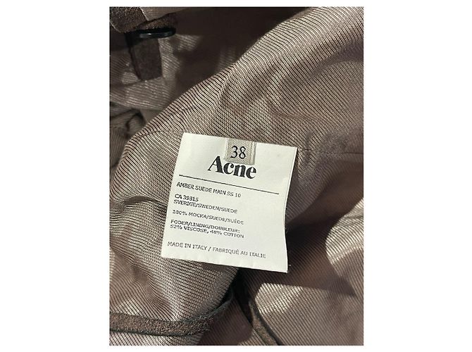 Giacca ACNE STUDIOS T.FR 38 in suede Marrone - vista 5