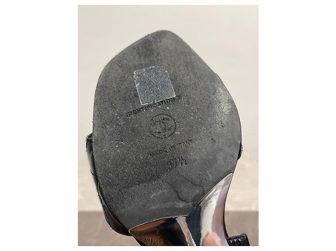Sandali CHANEL T.EU 37.5 Pelle Nero - vista 6