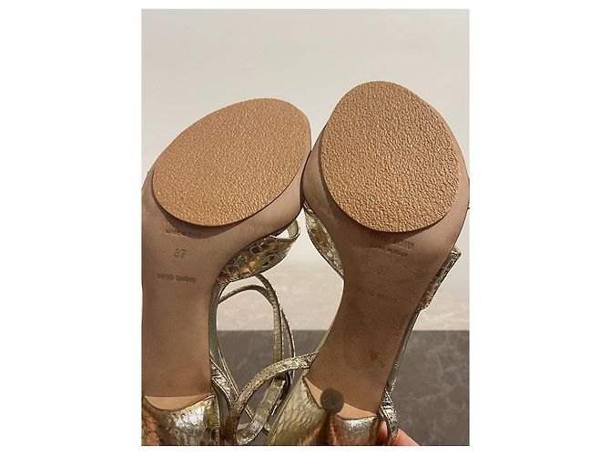 Sandali MIU MIU T.EU 37 Pelle D'oro - vista 8