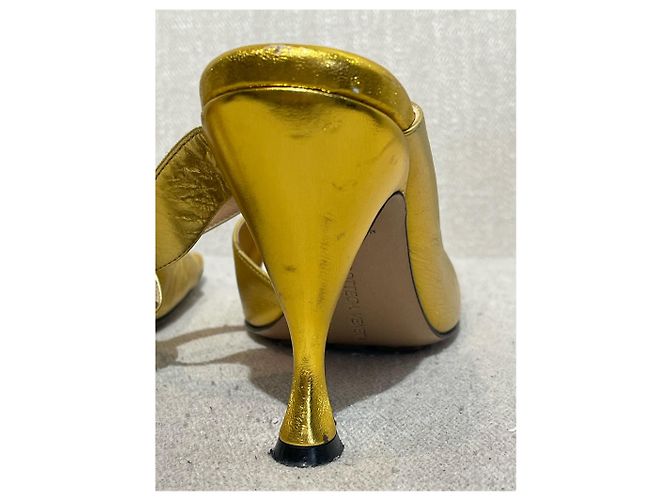 Sandali BOTTEGA VENETA T.EU 38 Pelle D'oro - vista 6