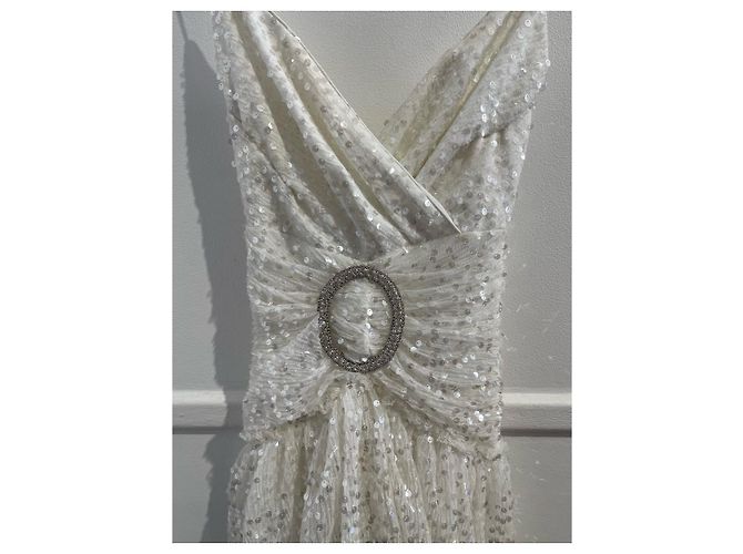 Autre Marque RAISA VANESSA Kleid T.FR 36 Polyester Weiß - Ansicht 2