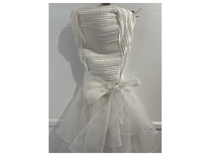 Autre Marque RAISA VANESSA Kleid T.FR 38 Synthetisch Weiß - Ansicht 2