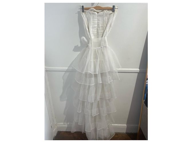 Autre Marque RAISA VANESSA Kleid T.FR 38 Synthetisch Weiß - Ansicht 4