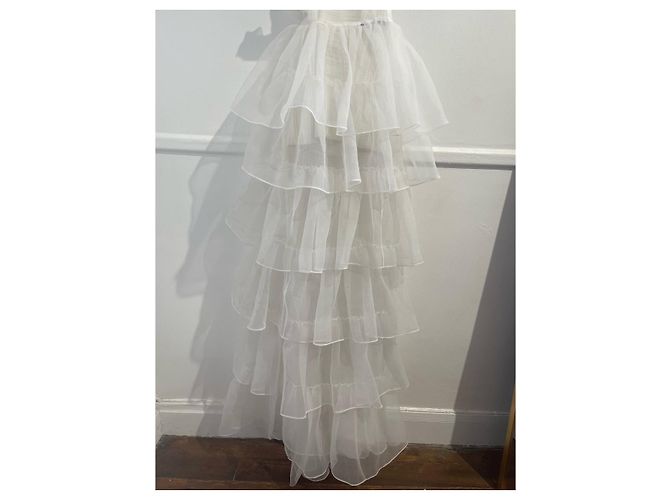Autre Marque RAISA VANESSA Kleid T.FR 38 Synthetisch Weiß - Ansicht 6